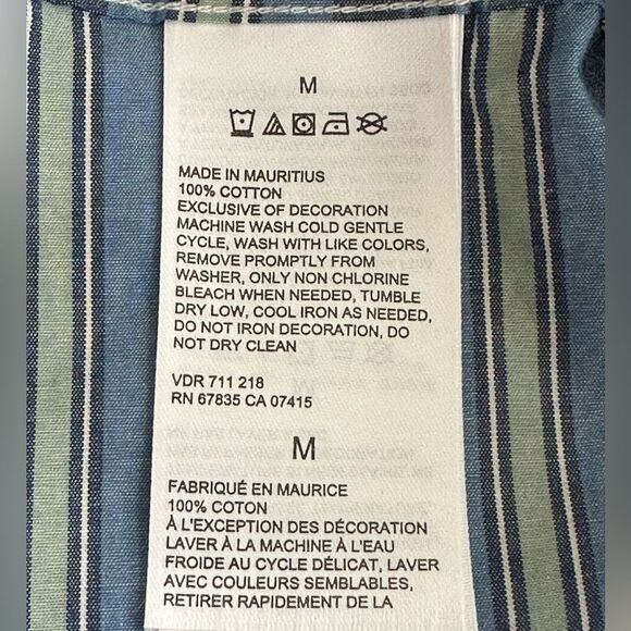 Nautica Mens Short Sleeve Button-down
Striped Shirt, Classic Fit, Size M - Picture 6 of 6